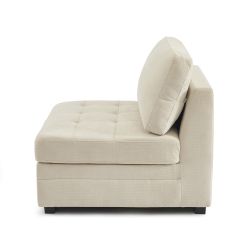 Sessel BILLIE 1-Sitzer, Stoff Chenille beige