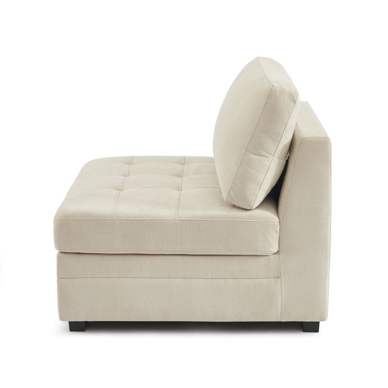 Sessel BILLIE 1-Sitzer, Stoff Chenille beige