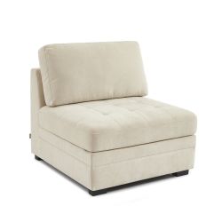 Sessel BILLIE 1-Sitzer, Stoff Chenille beige