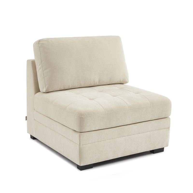 Sessel BILLIE 1-Sitzer, Stoff Chenille beige