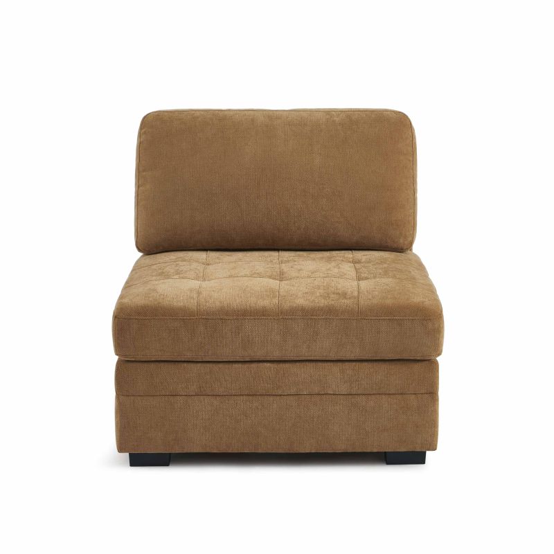 Sessel BILLIE 1-Sitzer, Stoff Chenille Eichhörnchen