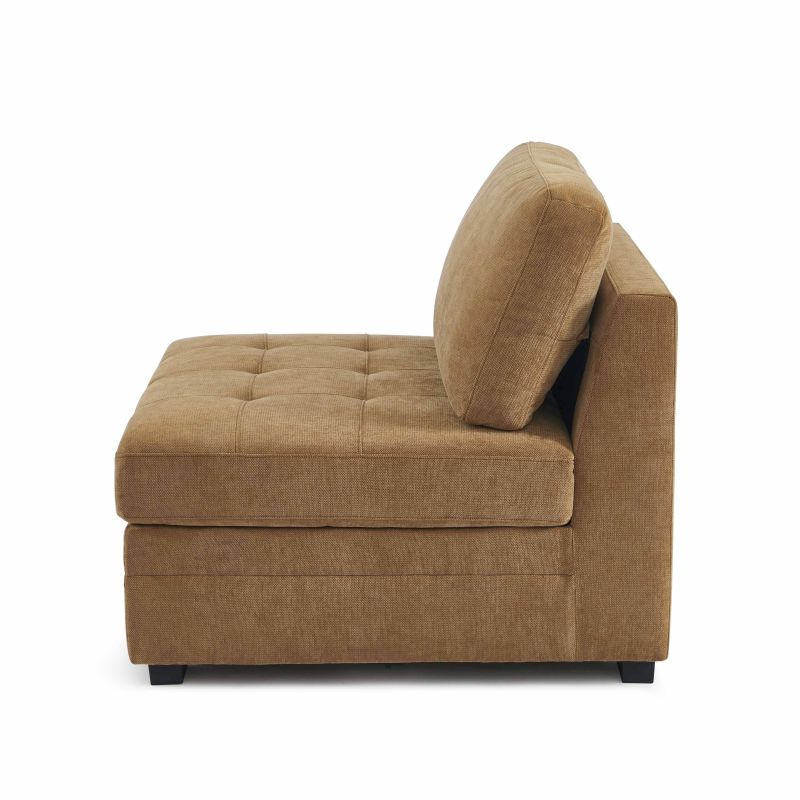 Sessel BILLIE 1-Sitzer, Stoff Chenille Eichhörnchen