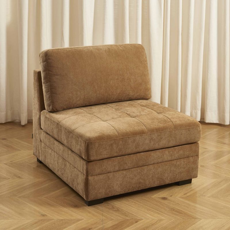 Sessel BILLIE 1-Sitzer, Stoff Chenille Eichhörnchen