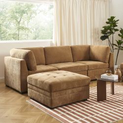 Sessel BILLIE 1-Sitzer, Stoff Chenille Eichhörnchen