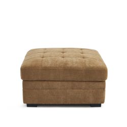 Pouf BILLIE in tessuto ciniglia scoiattolo