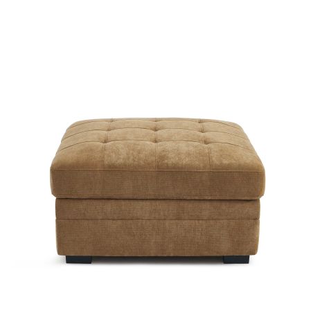 Pouf BILLIE in tessuto ciniglia scoiattolo