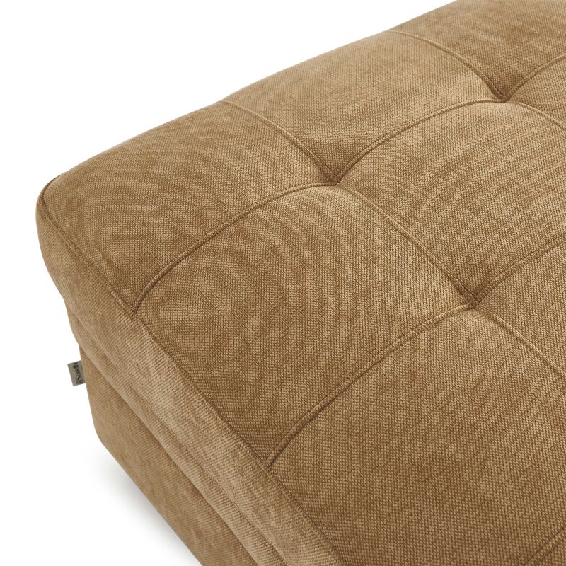 Pouf BILLIE in tessuto ciniglia scoiattolo
