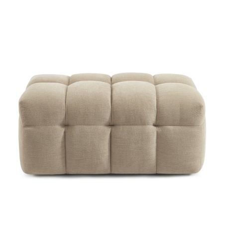 Pouf MOODY in tessuto di lino beige