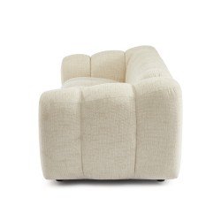 Gerades Sofa SUNNY 3-Sitzer, ecrufarbener Tweedstoff