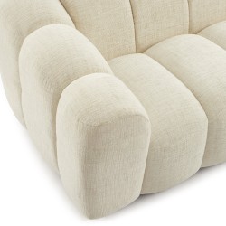 Gerades Sofa SUNNY 3-Sitzer, ecrufarbener Tweedstoff