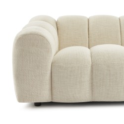 Gerades Sofa SUNNY 3-Sitzer, ecrufarbener Tweedstoff