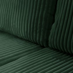 Divano angolare convertibile e reversibile GLORIA 4 posti in velluto a coste verde kaki