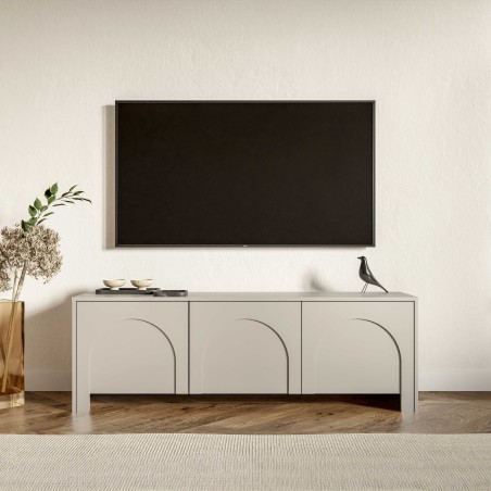 TV-Möbel EDDA in Kaschmirfarbe mit 3 Türen, 150 cm