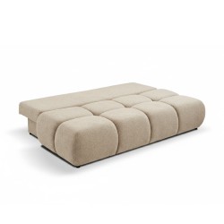 Divano letto TASCA 3 posti in tessuto bouclé color tortora