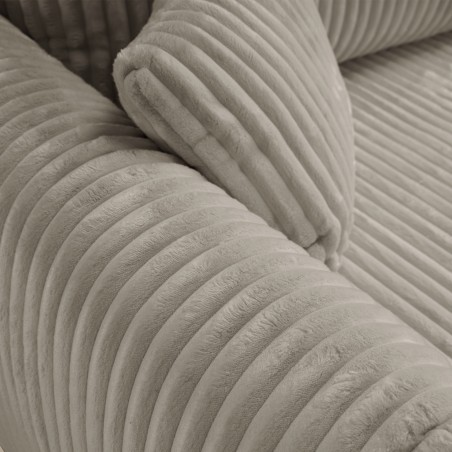 Gerades Schlafsofa GLORIA 3-Sitzer, taupefarbener Cordstoff