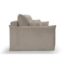 Divano letto GLORIA 3 posti in velluto a coste color tortora