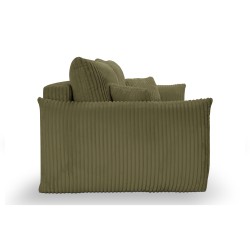 Divano letto GLORIA 3 posti in velluto a coste verde salvia