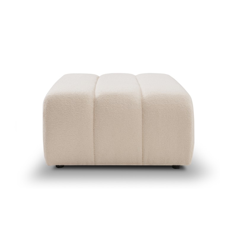 Pouf BELEM in tessuto bouclé ecru