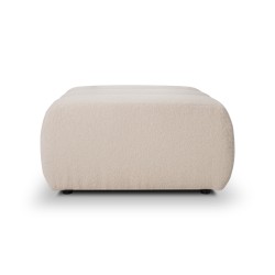 Pouf BELEM in tessuto bouclé ecru
