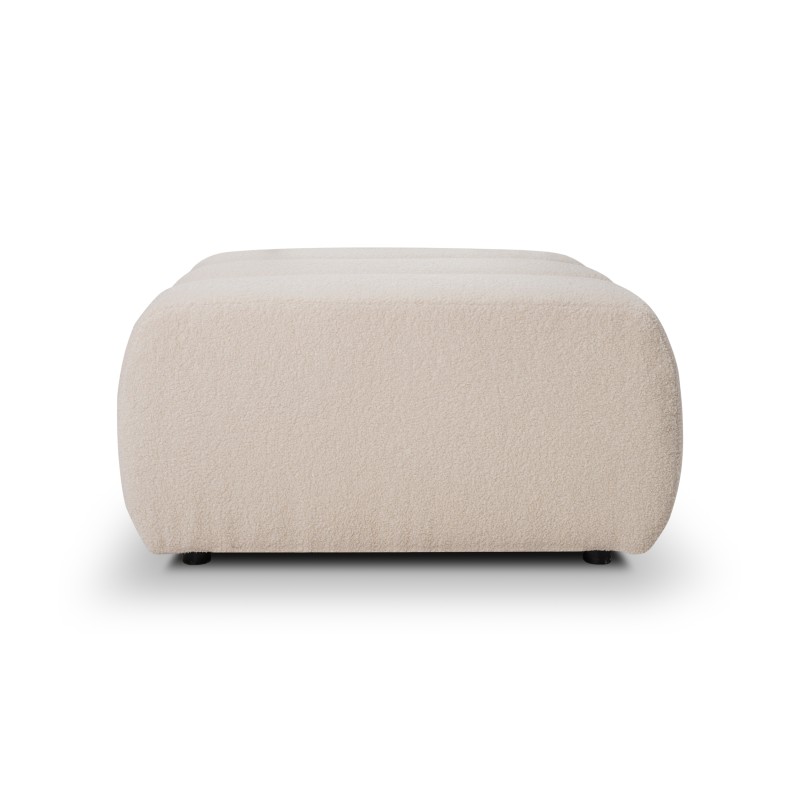 Pouf BELEM in tessuto bouclé ecru