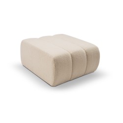 Pouf BELEM in tessuto bouclé ecru