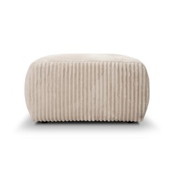 Pouf GLORIA velours côtelé écru