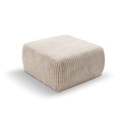 Pouf GLORIA velours côtelé écru