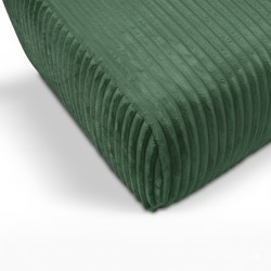 Pouf GLORIA in velluto a coste verde kaki