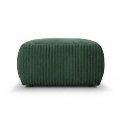 Pouf GLORIA in velluto a coste verde kaki