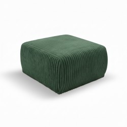 Pouf GLORIA in velluto a coste verde kaki