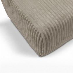Pouf GLORIA velours côtelé taupe