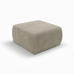 Pouf GLORIA velours côtelé taupe