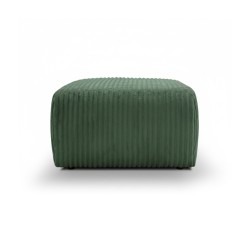 Pouf GLORIA in velluto a coste verde kaki