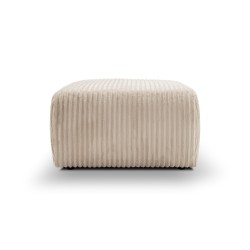 Pouf GLORIA velours côtelé écru