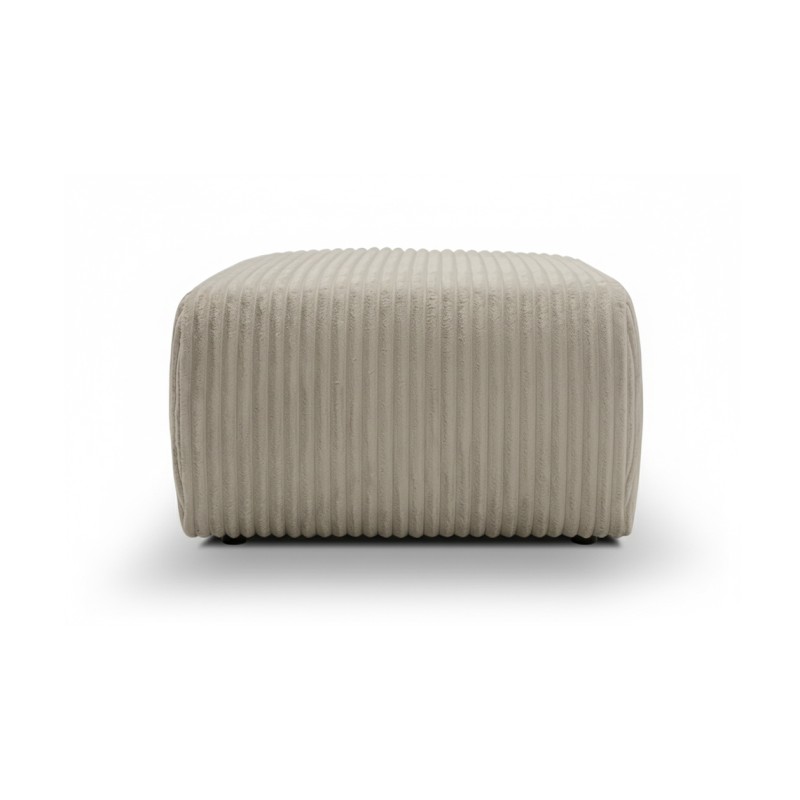 Pouf GLORIA velours côtelé taupe