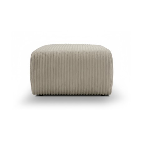 Pouf GLORIA in velluto a coste color tortora