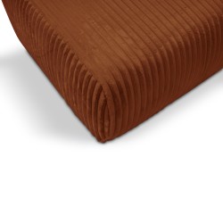 Sitzkissen GLORIA aus terrakottafarbenem Cord