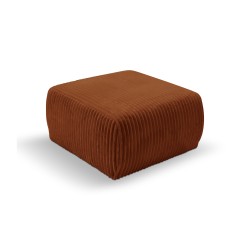 Sitzkissen GLORIA aus terrakottafarbenem Cord