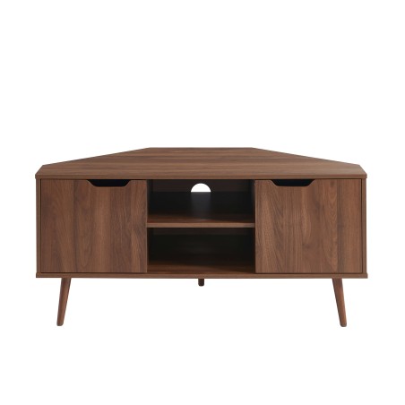 Meuble tv d'angle LYNA effet noyer 115cm