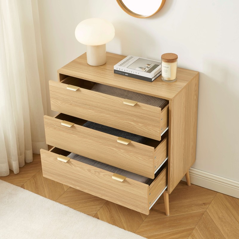 Commode JEANNE effet chêne