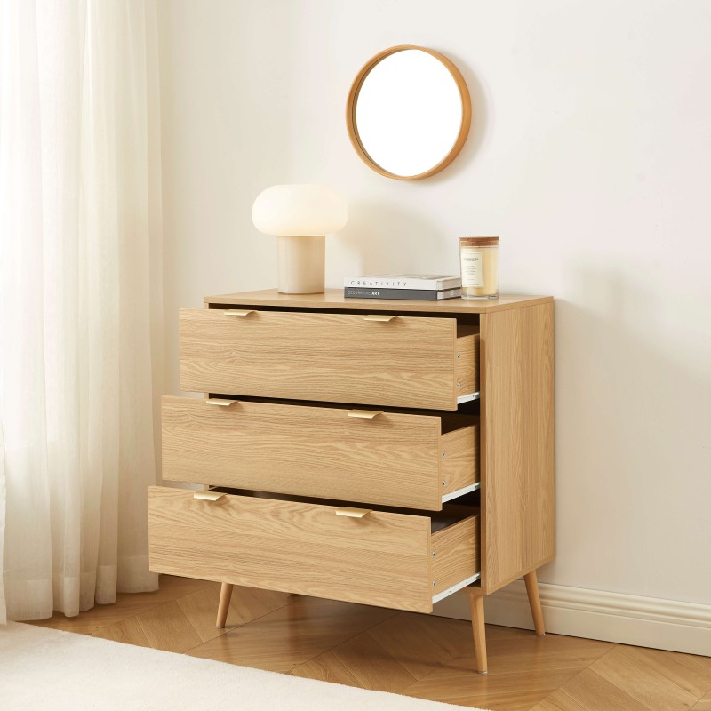 Commode JEANNE effet chêne