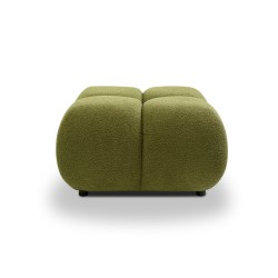 Pouf TASCA in tessuto bouclé verde oliva