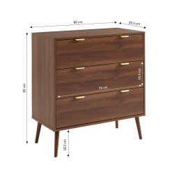 Commode JEANNE effet noyer