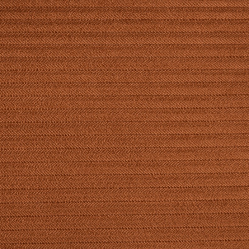 Canapé droit SOLINE convertiblevelours cotêlé terracotta 3 places