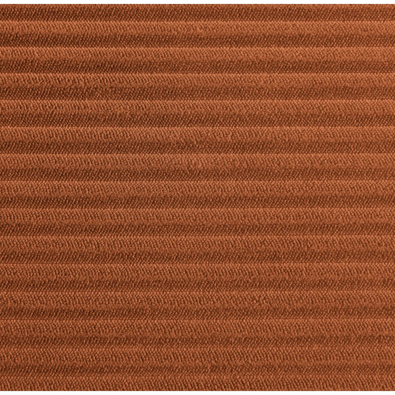 Canapé d'angle ZOLA convertible et réversible velours côtelé terracotta 4 places
