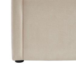 Lit coffre DARIO en tissu beige 160 x 200 cm