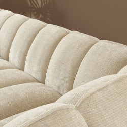 Set divani fissi 3+2 MATILDA in tessuto ciniglia beige