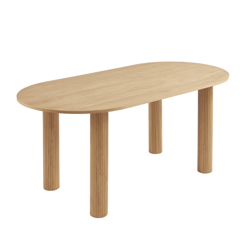 Table de séjour PENELOPE placage chêne 180cm
