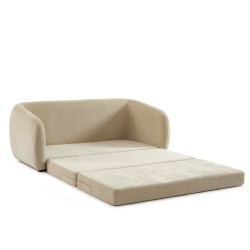 Canapé droit PAZ déplimousse 2 places tissu chenille beige