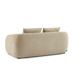 Canapé droit PAZ déplimousse 2 places tissu chenille beige